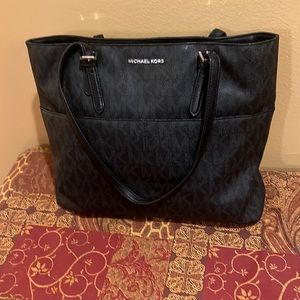Michael Kors black small tote with duster bag